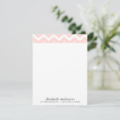 Cartes de notes Motifs stylées Pink Zig Zag Chevro (Debout devant)