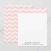 Cartes de notes Motifs stylées Pink Zig Zag Chevro (Devant / Derrière)