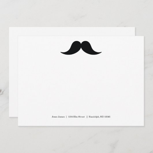 Cartes de notes Moustache (Devant / Derrière)