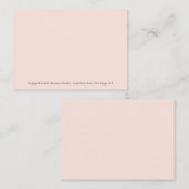 Cartes de notes nominatives Peach Professionnel (Devant / Derrière)