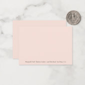 Cartes de notes nominatives Peach Professionnel (Devant/Arrière en situation)