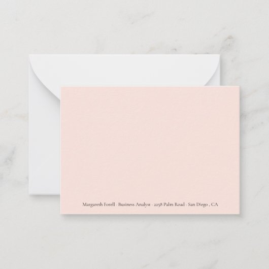 Cartes de notes nominatives Peach Professionnel (Devant)
