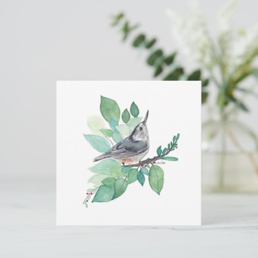 Cartes de notes Nuthatch Watercolor (Debout devant)