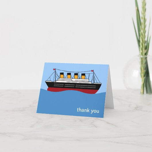 Cartes de notes Ocean Liner Merci (Devant)
