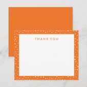 Cartes de notes Orange Dotée Merci (Devant / Derrière)