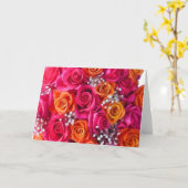 Cartes de notes orange et rose (Fleur jaune)