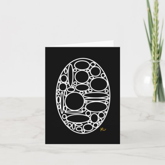 Cartes de notes ovales géométriques (Devant)