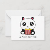 Cartes de notes Panda Popcorn Ensemble de 10 (Devant)