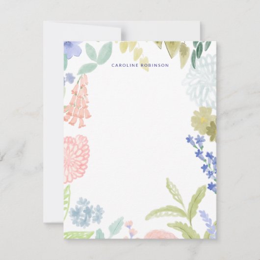 Cartes de notes pastel peintes à la main pour le p (Devant)