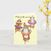 Cartes de notes Pembroke Welsh Corgi (Fleur jaune)