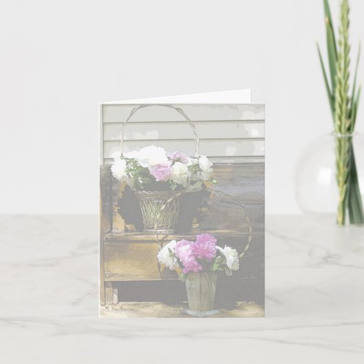 Cartes de notes Peonies (Devant)