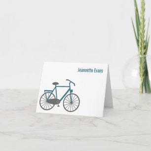 Cartes de notes personnalisées à bicyclette