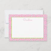 Cartes de notes personnalisées à clé grecque (Devant)