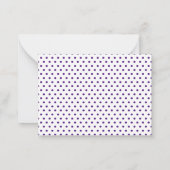 Cartes de notes personnalisées à points violets (Dos)