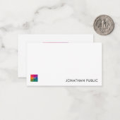 Cartes de notes personnalisées Ajouter un logo tex (Devant/Arrière en situation)