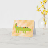 Cartes de notes personnalisées | Alligator (Fleur jaune)