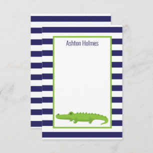Cartes de notes personnalisées Alligator Rugby Str