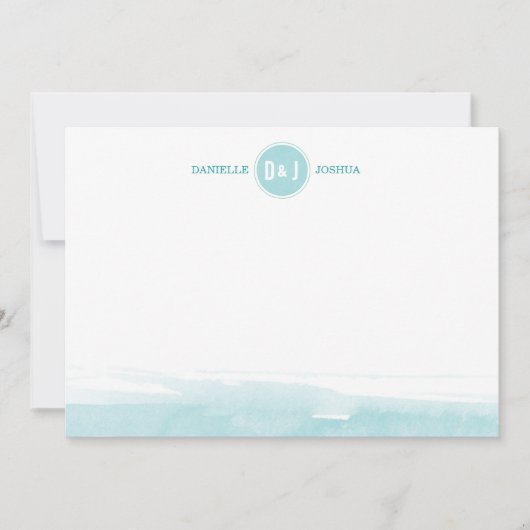 Cartes de notes personnalisées aquarelle (Devant)