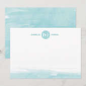 Cartes de notes personnalisées aquarelle (Devant / Derrière)