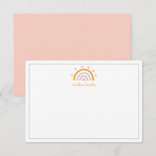Cartes de notes personnalisées Arc-en-ciel dessiné