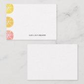 Cartes de notes personnalisées au citron (Devant / Derrière)