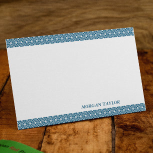 Cartes de notes personnalisées aux bordures bleues
