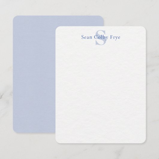 Cartes de notes personnalisées avec initiale - Pap (Devant / Derrière)