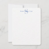 Cartes de notes personnalisées avec initiale - Pap (Devant)