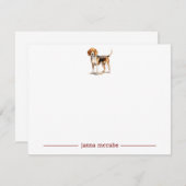 Cartes de notes personnalisées beagles (Devant / Derrière)