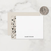 Cartes de notes personnalisées Beige moderne (Devant/Arrière en situation)