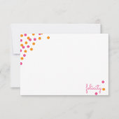 Cartes de notes personnalisées Confetti (Devant)