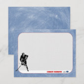 Cartes de notes personnalisées de hockey (Devant / Derrière)