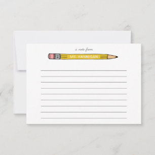 Cartes de notes personnalisées de l'enseignant ave