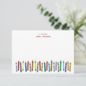 Cartes de notes personnalisées de l'enseignant ave (Debout devant)