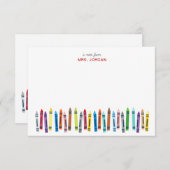 Cartes de notes personnalisées de l'enseignant ave (Devant / Derrière)