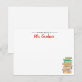 Cartes de notes personnalisées de papier à lettres (Devant / Derrière)