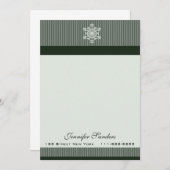 Cartes de notes personnalisées de Snowflake Classé (Devant / Derrière)
