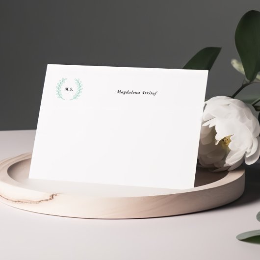 Cartes de notes personnalisées des initiales