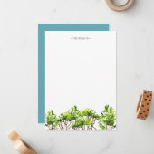 Cartes de notes personnalisées des mangroves aquar (Devant/Arrière en situation)