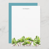 Cartes de notes personnalisées des mangroves aquar (Devant / Derrière)