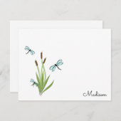 Cartes de notes personnalisées Dragonflies & Catta (Devant / Derrière)