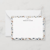 Cartes de notes personnalisées en mosaïque beige (Devant)