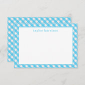 Cartes de notes personnalisées En vichy lumineuses (Devant / Derrière)