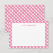 Cartes de notes personnalisées En vichy lumineuses (Devant / Derrière)