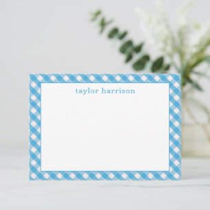 Cartes de notes personnalisées En vichy lumineuses