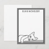 Cartes de notes personnalisées fantaisistes de cha (Devant / Derrière)