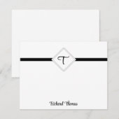 Cartes de notes personnalisées initiales et nom (Devant / Derrière)