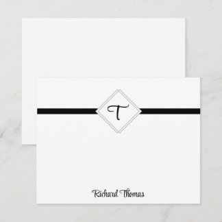 Cartes de notes personnalisées initiales et nom