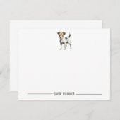 Cartes de notes personnalisées Jack Russell Terrie (Devant / Derrière)