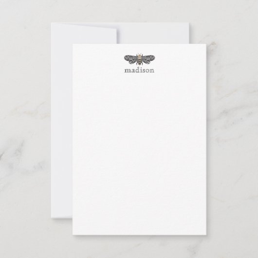 Cartes de notes personnalisées Lacewing Bee (Devant)